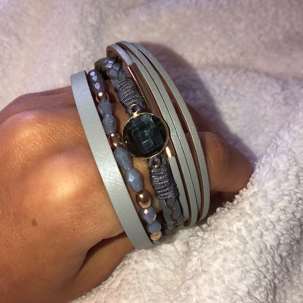 Blue layered bracelet